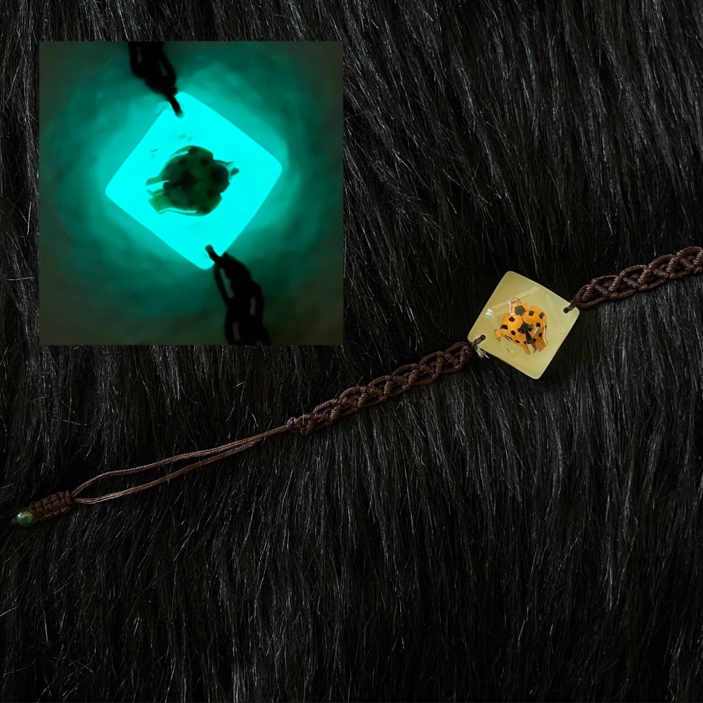 Oddities Glow in the Dark Bracelet with Giant Lady Bug